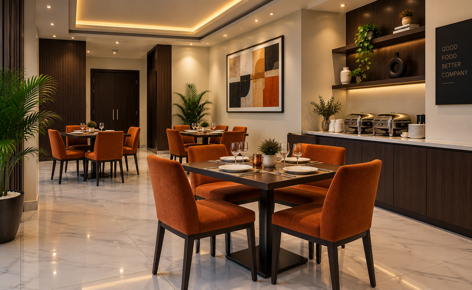 The Classen dining area